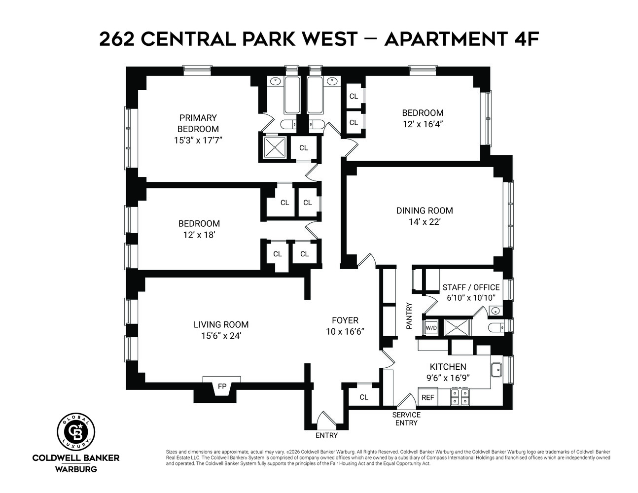262 Central Park West 4F Central Park West New York NY 10024