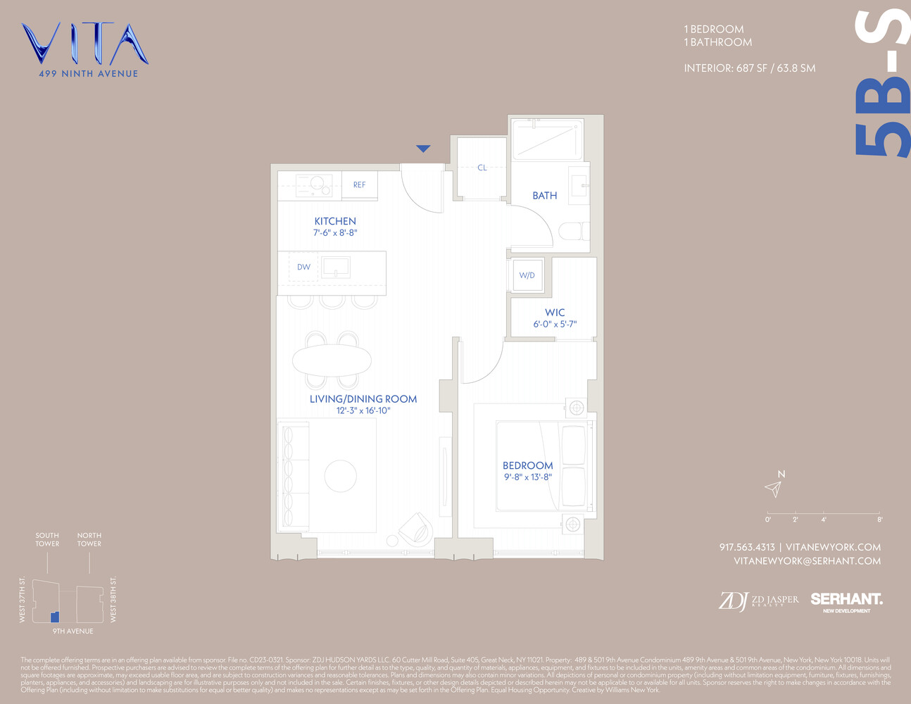 401 West 37th Street 5BS Chelsea New York NY 10018