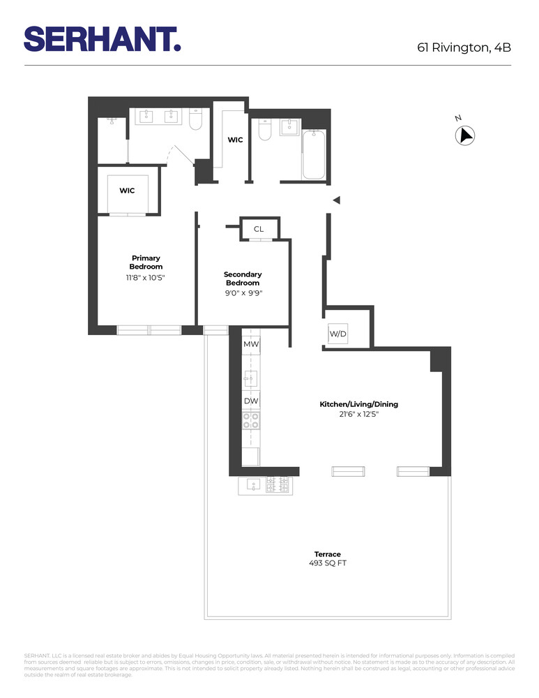61 Rivington Street 4B Lower East Side New York NY 10002