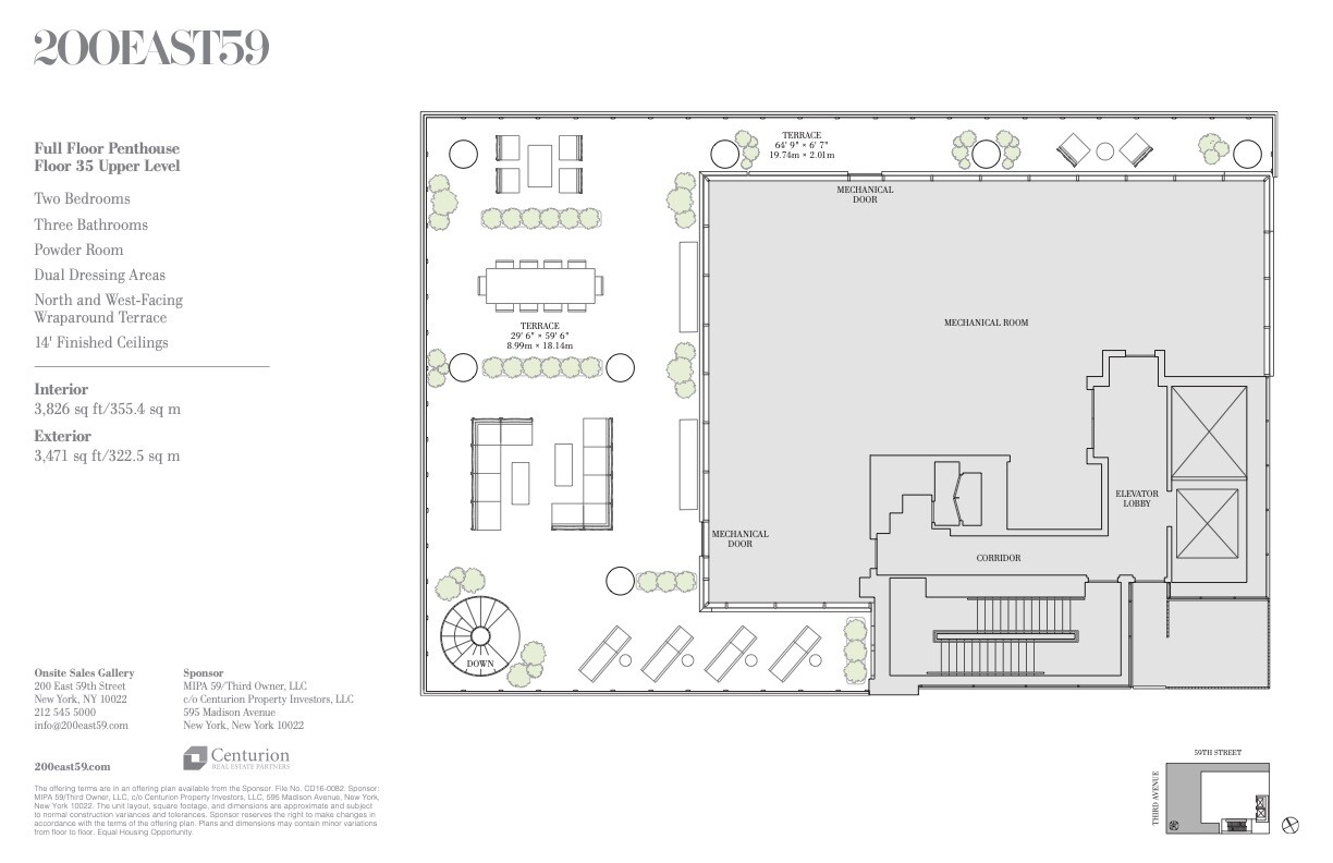 200 East 59th Street PH34 Midtown East New York NY 10021