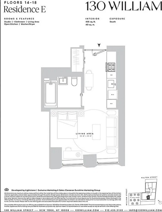 130 William Street 14E Seaport District New York NY 10038