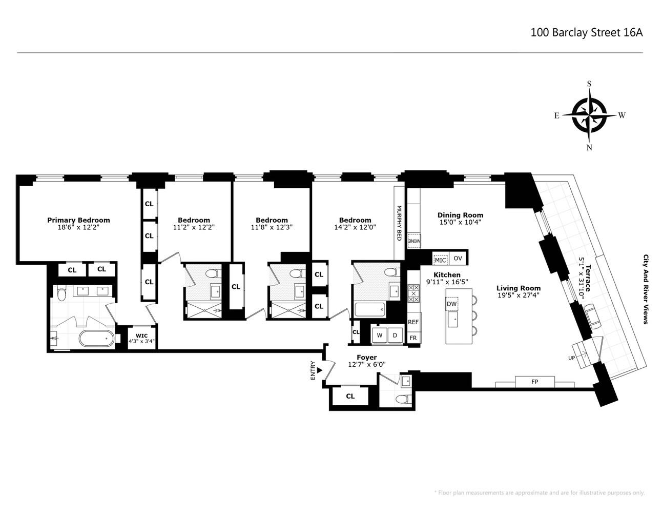 100 Barclay Street 16A Tribeca New York NY 10007