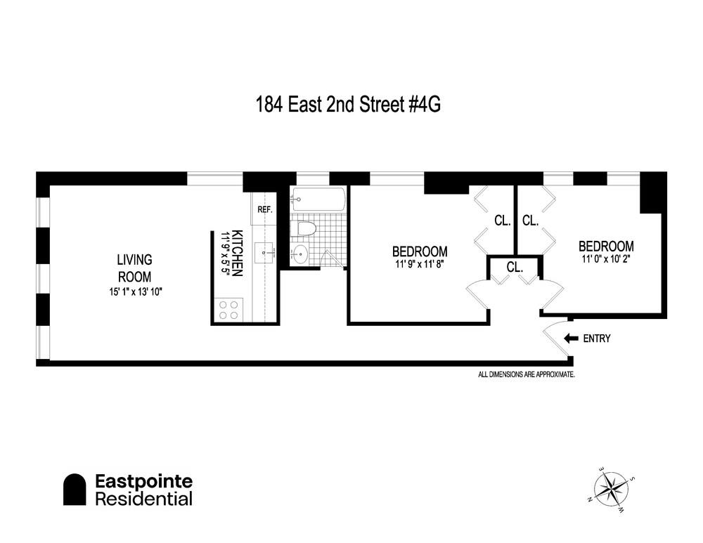 182-184 East 2nd Street 4G E. Greenwich Village New York NY 10009