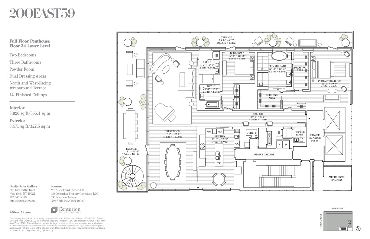 200 East 59th Street PH34 Midtown East New York NY 10021