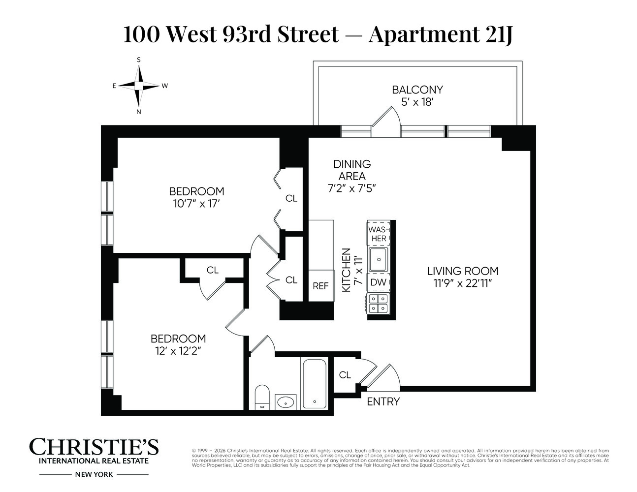 100 West 93rd Street 21J Upper West Side New York NY 10025