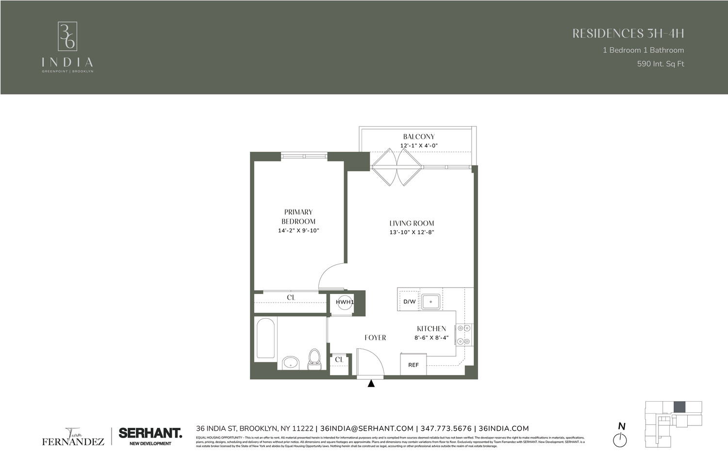 36 India Street 4H Greenpoint Brooklyn NY 11222