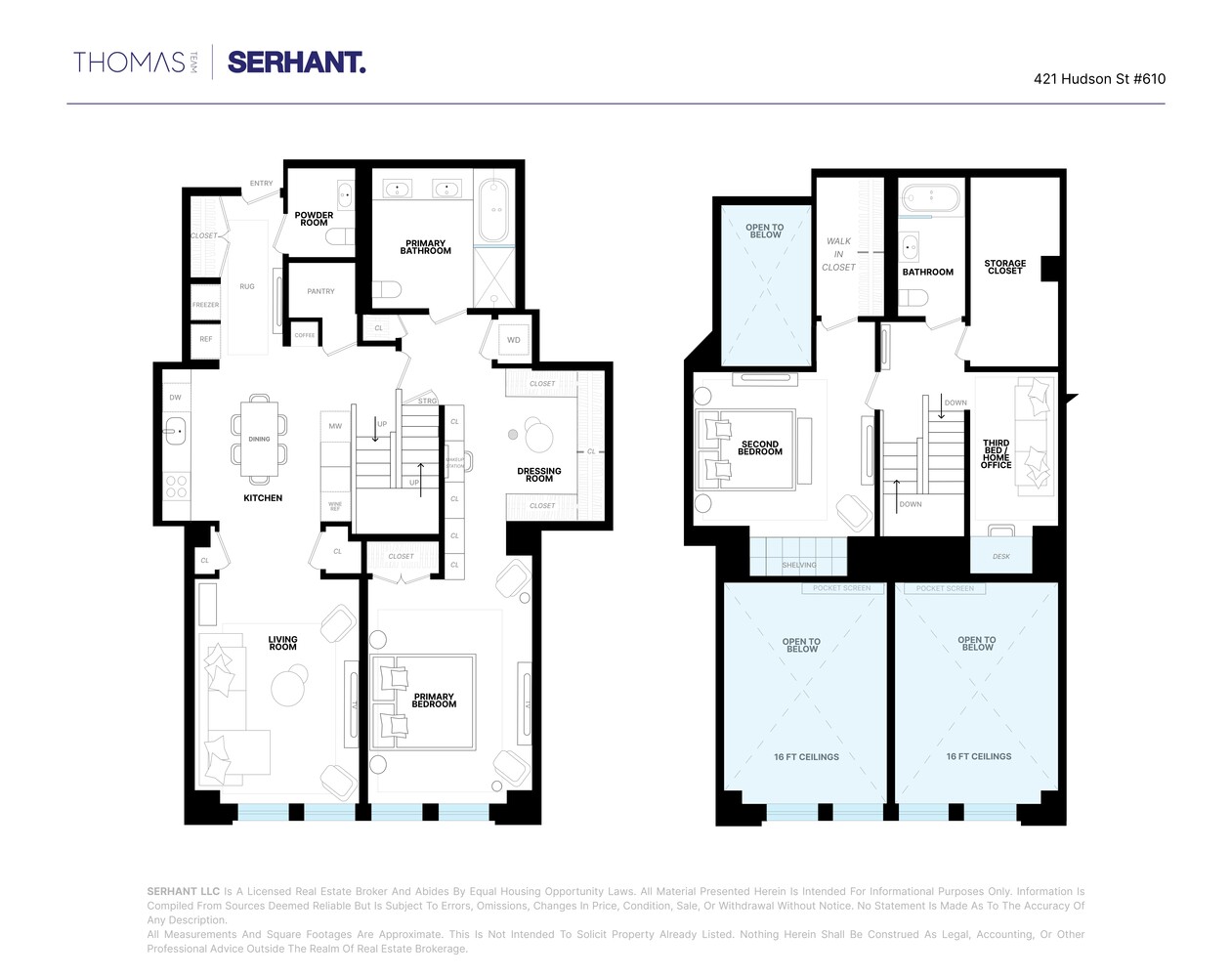 421 Hudson Street 610 W. Greenwich Village New York NY 10014