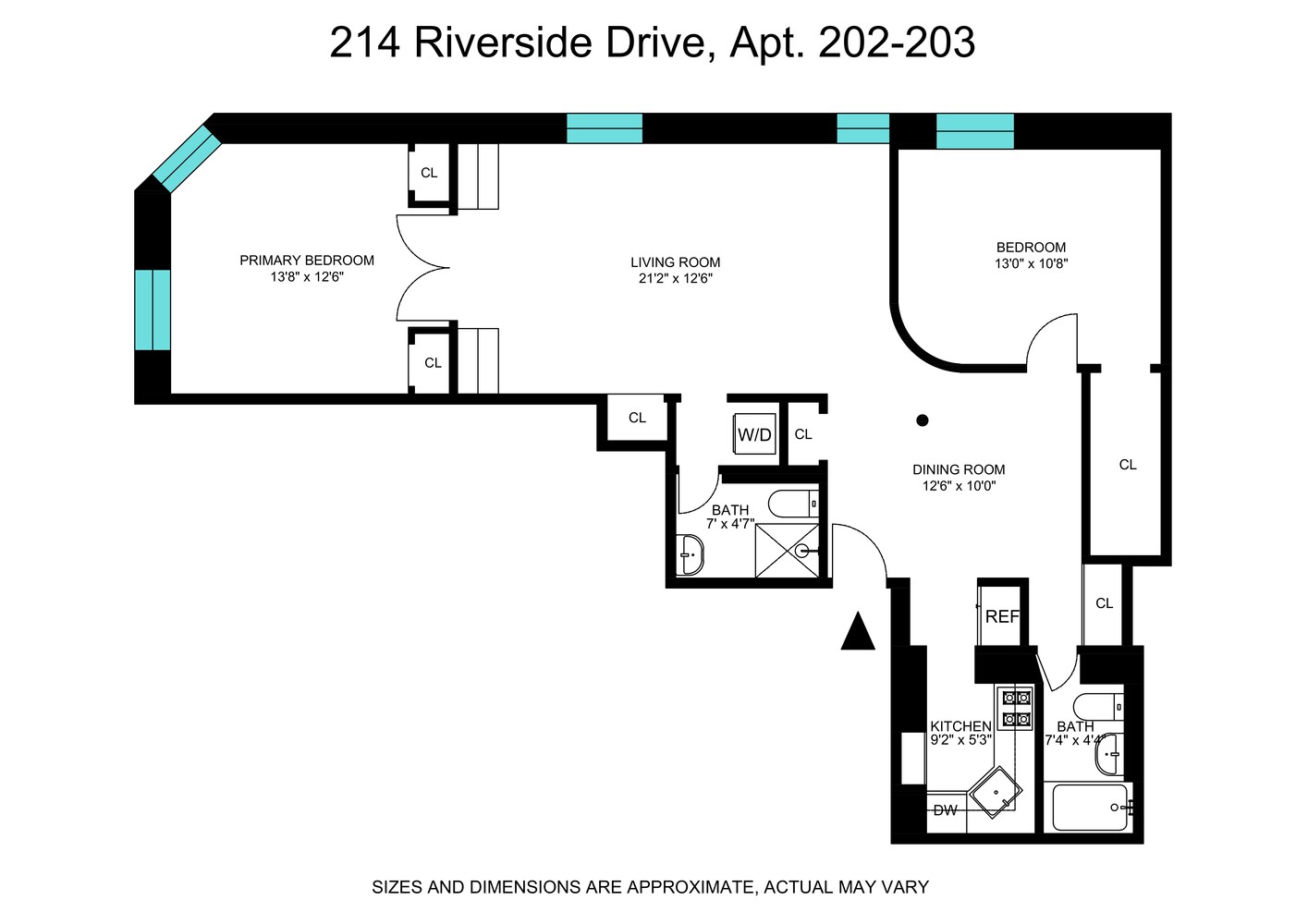 214 Riverside Drive 202/203 Upper West Side New York NY 10025