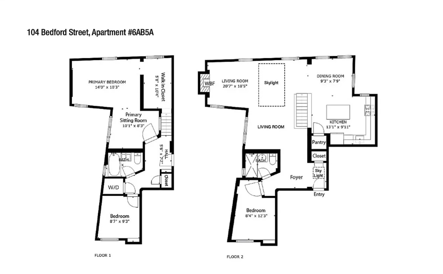 104-106 Bedford Street 5A6AB W. Greenwich Village New York NY 10014