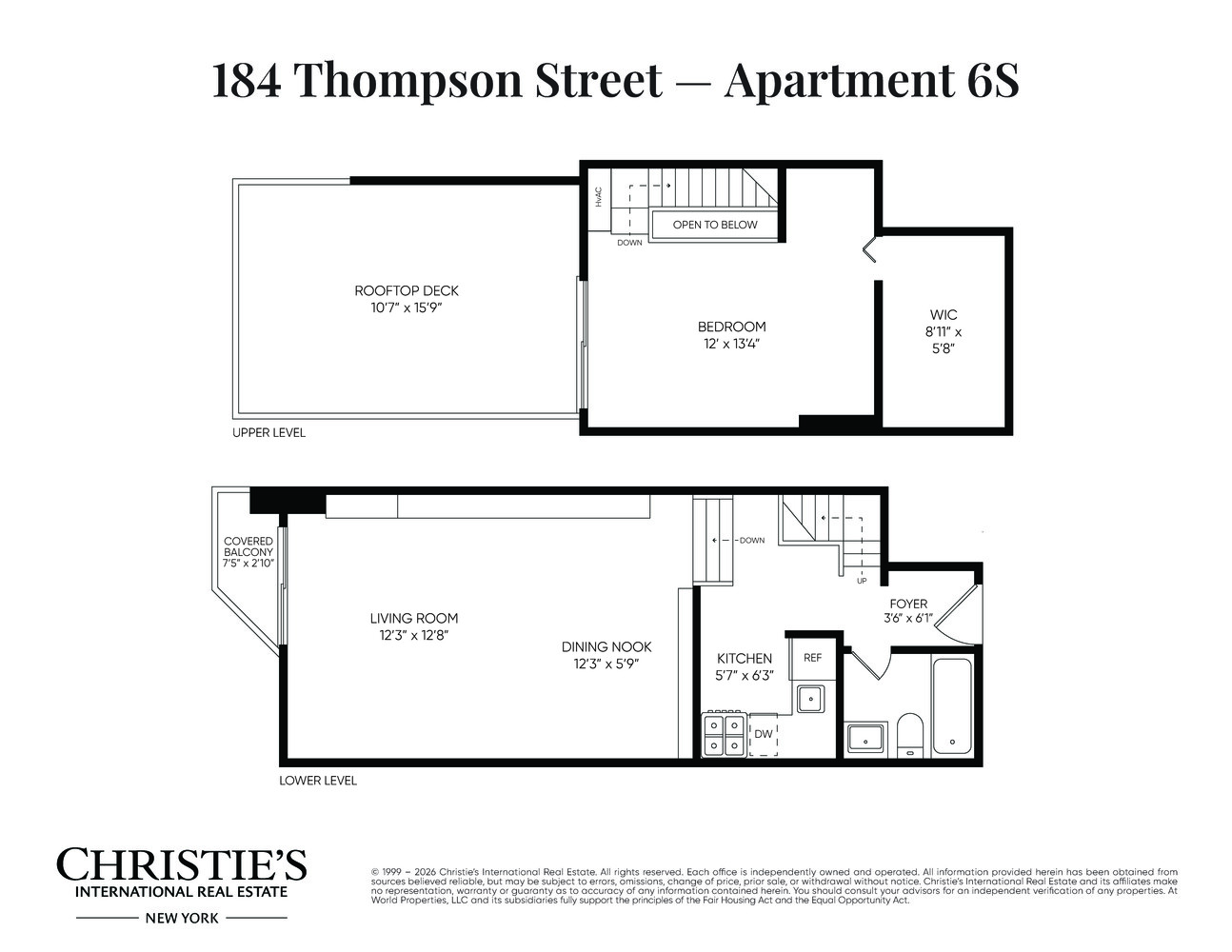 184 Thompson Street 6S Greenwich Village New York NY 10012