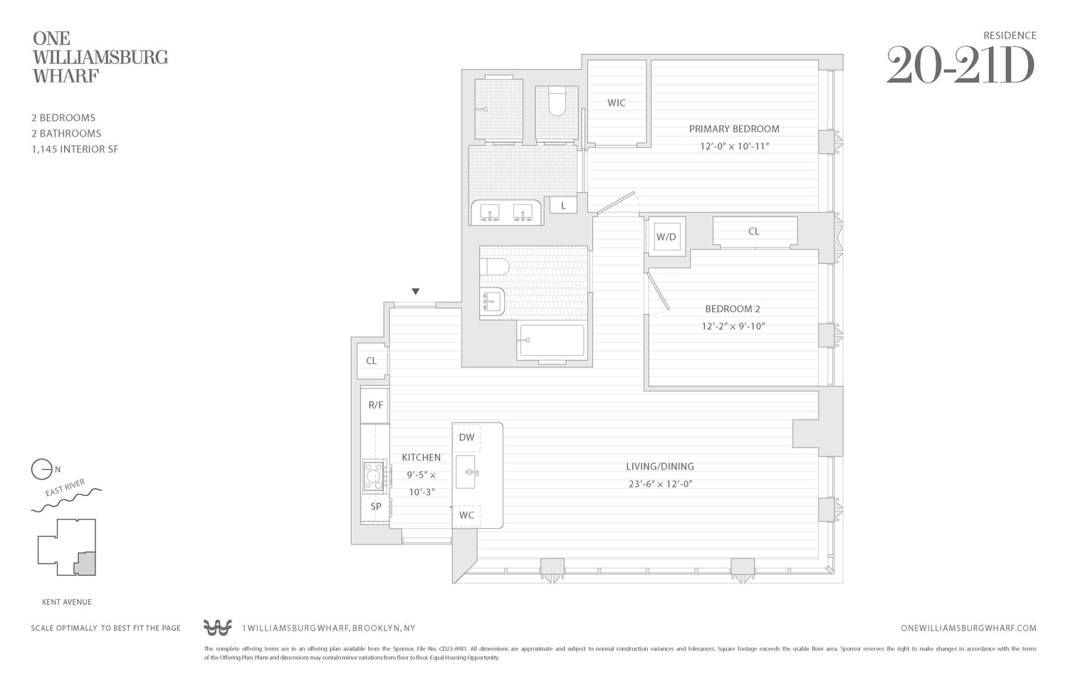 480 Kent Avenue 20D Williamsburg Brooklyn NY 11249