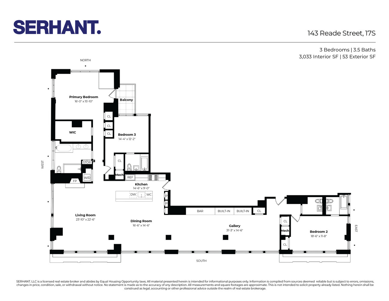 143 Reade Street 17S Tribeca New York NY 10013