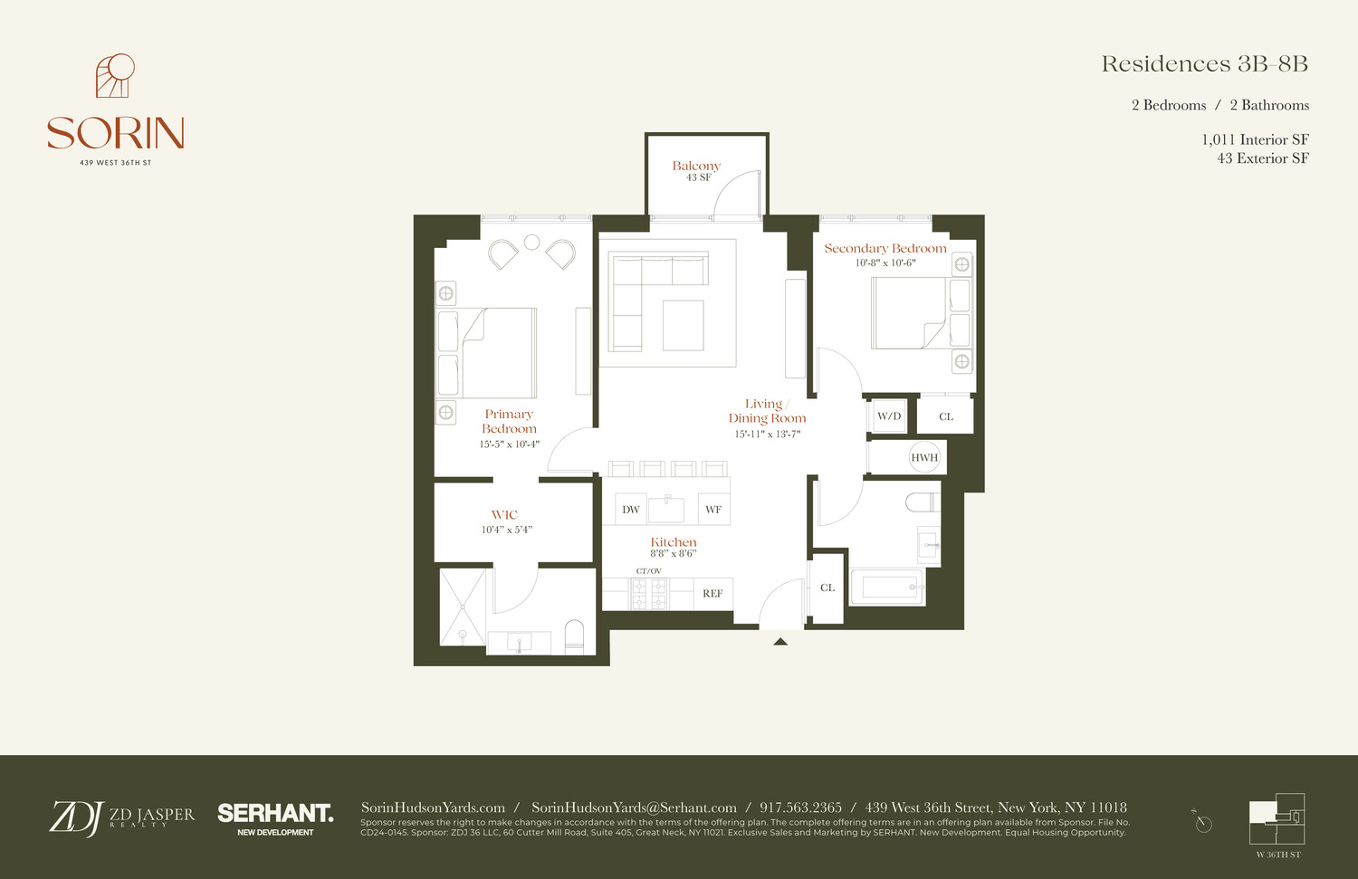 439 West 36th Street 4B Clinton New York NY 10018