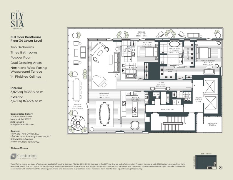 200 East 59th Street PH34 Midtown East New York NY 10021