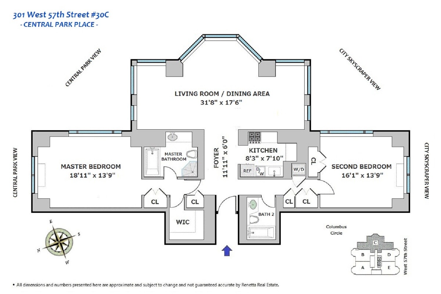 301 West 57th Street 30C Clinton New York NY 10019