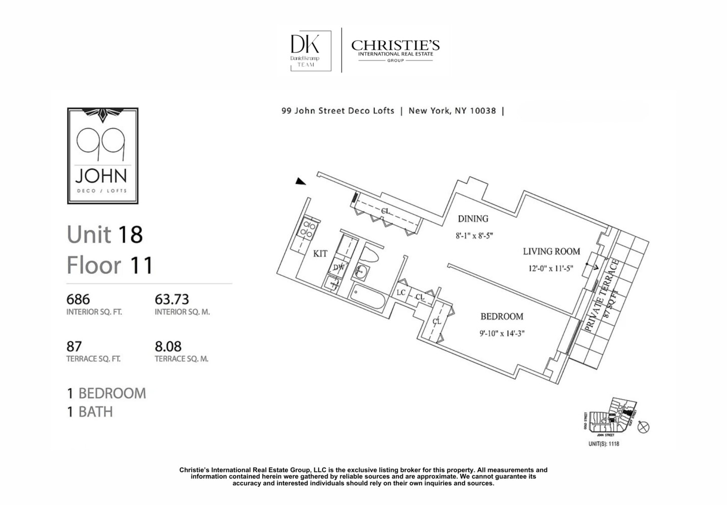 99 John Street 1118 Seaport District New York NY 10038