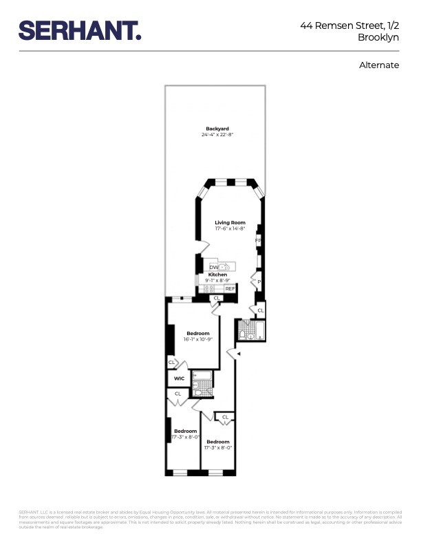 44 Remsen Street 1/2 Brooklyn Heights Brooklyn NY 11201