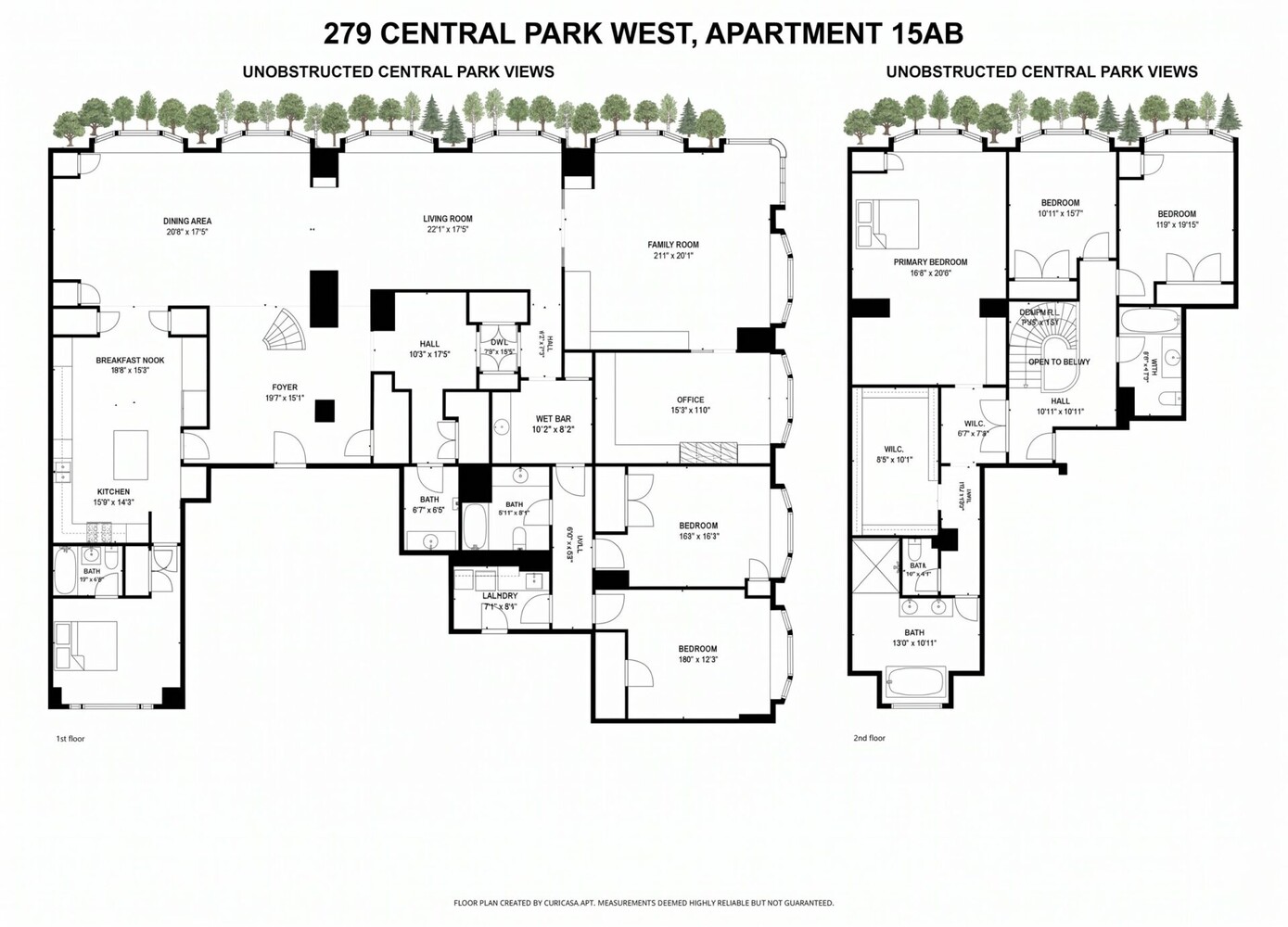 279 Central Park West 15/16A Central Park West New York NY 10024