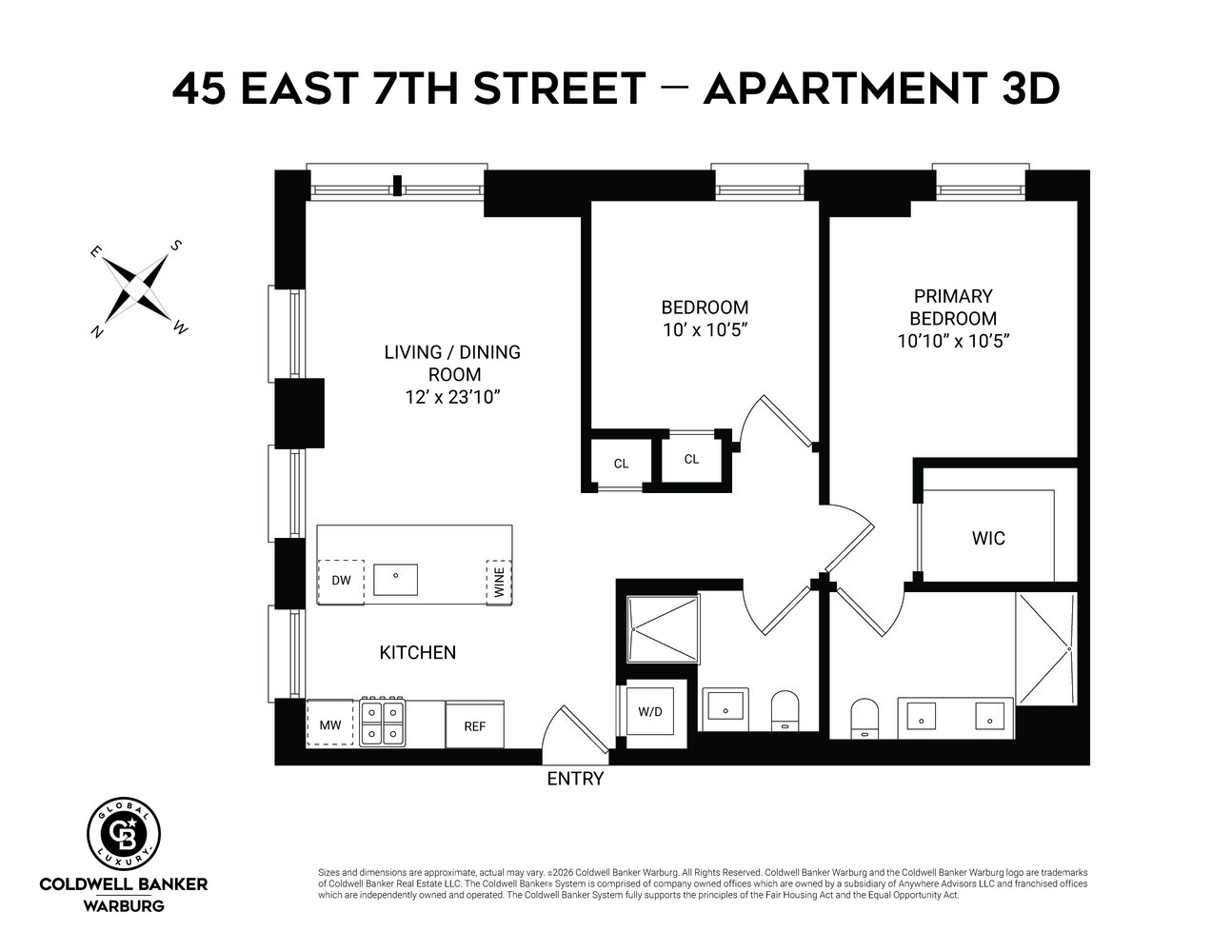 45 East 7th Street 3D E. Greenwich Village New York NY 10003